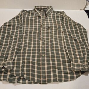 GORGEOUS BERETTA Long Sleeve Button Down Plaid Cotton Shirt Mens Sz m